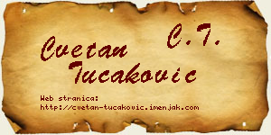 Cvetan Tucaković vizit kartica